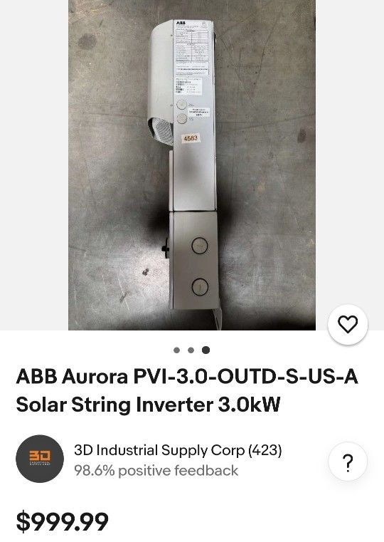 ABB Aurora PVI-30-UTD Solar String Inverter 3.0