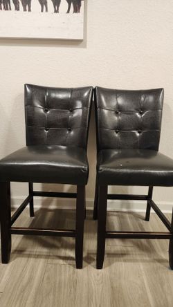 Black Upholstered Bar Stools