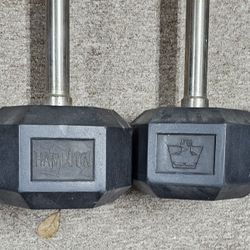 Hampton Urethane Dura-Barbells 25, 35, 45, 55, and 65