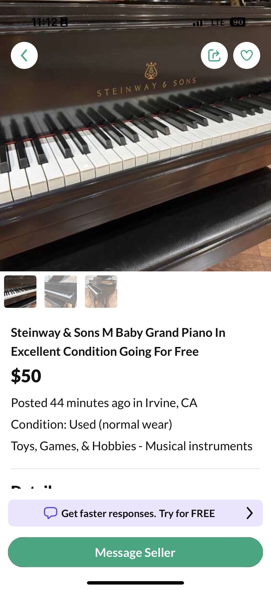 Fraud: Free Steinway Ad