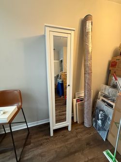 IKEA HEMNES White High cabinet with mirror door