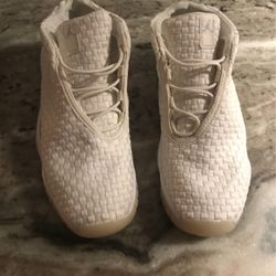 White Ankle high Jordans