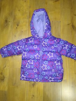 Girls purple snow jacket size 18 months