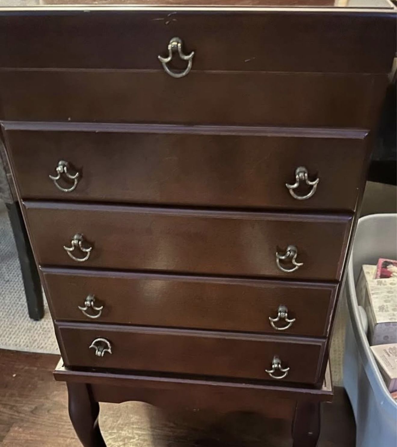Vintage 2 Piece Silverware Or Jewelry Cabinet
