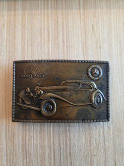 Vintage Mercedes-Benz Cabriolet Brass Belt Buckle