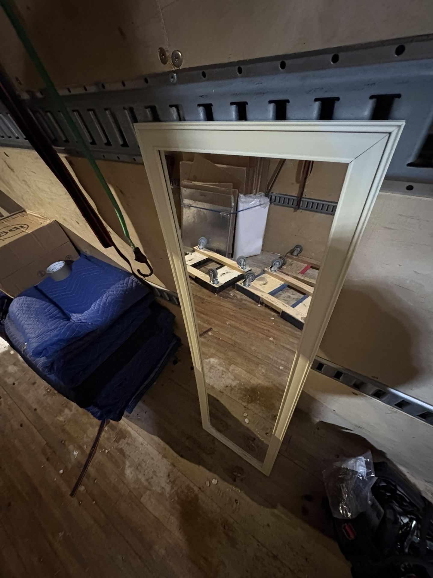 Tall Wall Mirror – 50.5” x 14.5” – White Frame