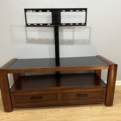 Solid Wooden TV Stand with Mount 