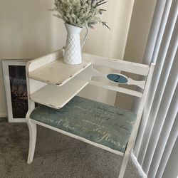 Antique Train Telephone Bench From Chicago