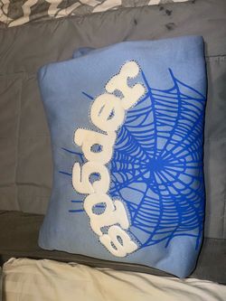 Sp5der Blue Hoodie Sweatshirt