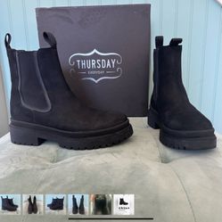 Thursday Legend Platform Women’s Black Matte Chelsea Boot Size 8.5