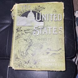 Antique 1800s Edition Columbia History Bookk 