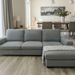 Pottery Barn Sectional 2 Piece Sofa  100% Cotton 