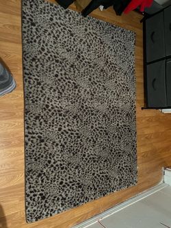 Cheetah print rug