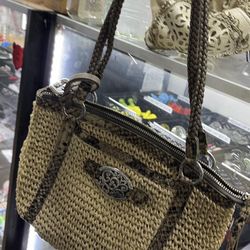 Women’s woven threaded handbag purse