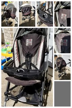 Stroller and two car seats