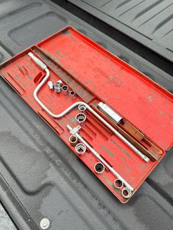 Snap On Tools Socket Set Metal Case with Incomplete Socket Set (Vintage)