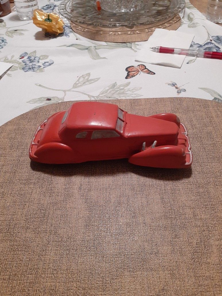 Vintage Red Rubber Toy Car #400