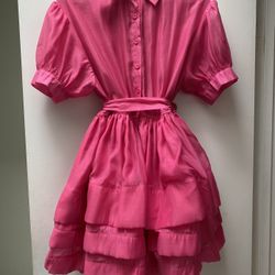 Hot Pink Vintage Old Betsy Johnson Style Mini Dress