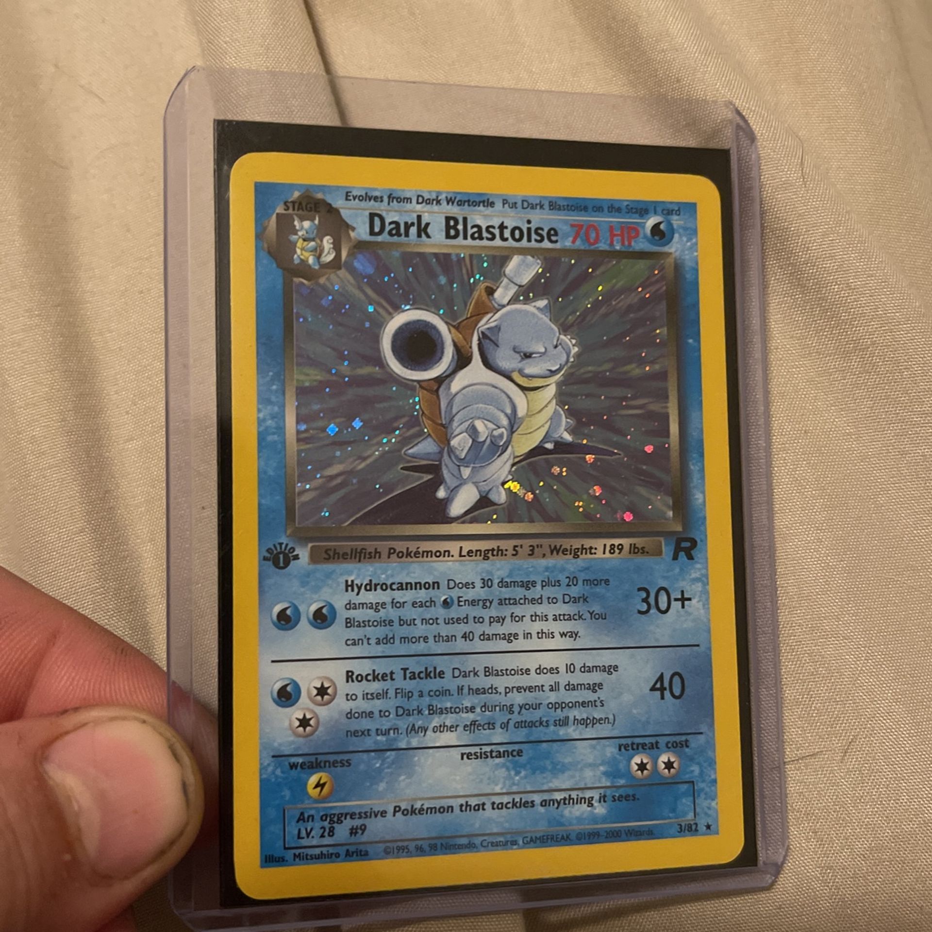 Holographic Dark Blastoise 1st Edition In Really Great Condition