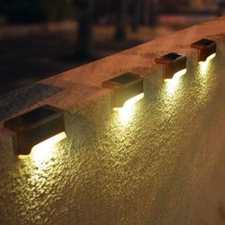 16 Piece Bronze Finished LED Solar Deck Lights