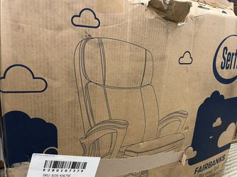 Serta Fairbanks Big & Tall Executive Office Chair – Chestnut Bonded Leather, 350 lb Capacity