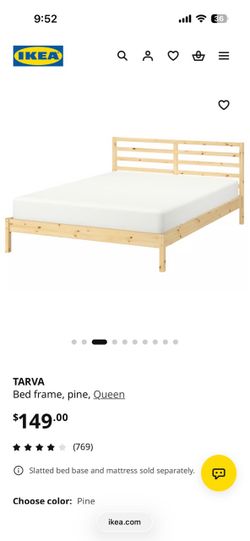 Queen ikea tarva bed frame