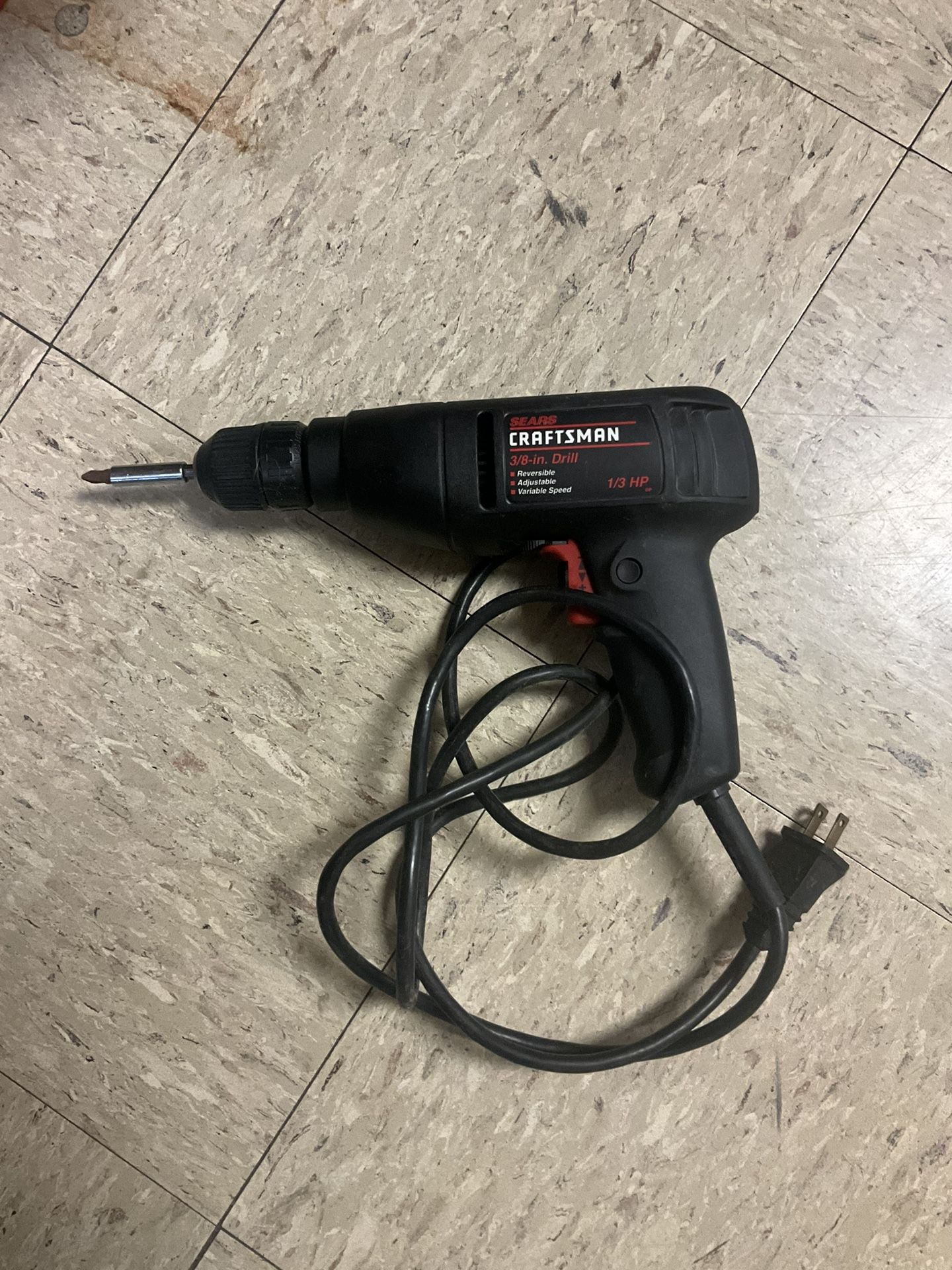 Craftsman 3/8” Electric Drill