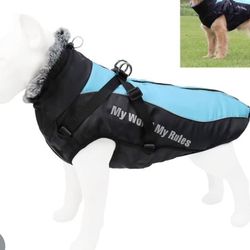 Dog Winter Jacket With Harness Waterproof 