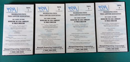 2002 VHS Tapes For Washington State Trial Lawyers Association