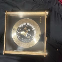 Gold Seiko Clock