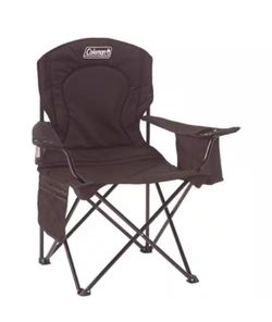 Coleman Steel Camping Chair with Built-In 4 Can Cooler, Black