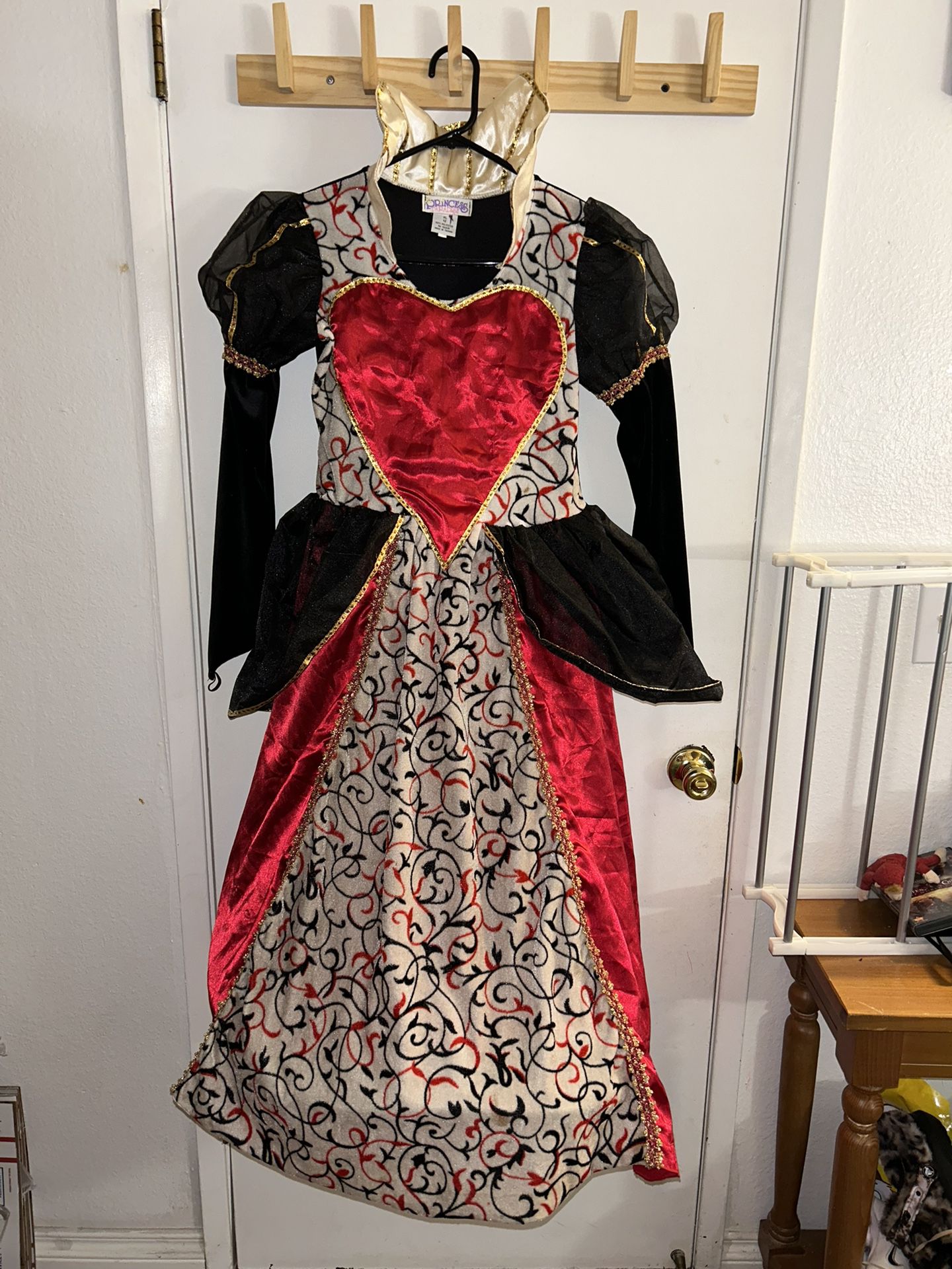 Princess Paradise Gown Dress Up Halloween Costume Girls Queen Of Heart Sz XL 12
