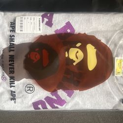 BAPE PURPLE COLLEGE TEE - GRAY (M)