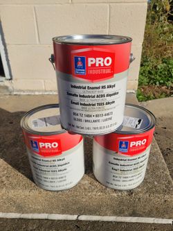3 gallons of Pro Industrial alkyd black