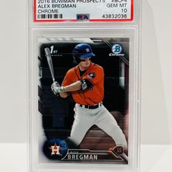 Alex Bregman 2016 Bowman Chrome Prospect #BCP4 Card PSA 10 Gem Mint
