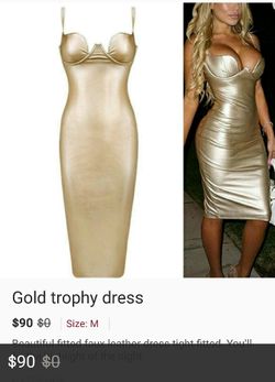 Gold trophy dress bustier midi