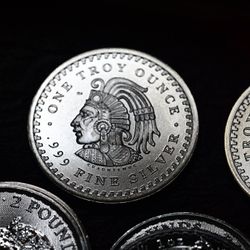 Mexican Aztec Calendar 1oz .999 Silver Rounds!