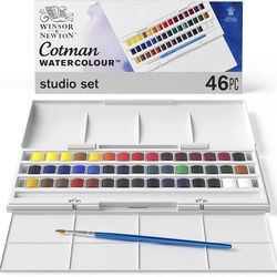 WINSOR & NEWTON 'Cotman Watercolour' (Studio Set) 45 Color ~ Brand New! 