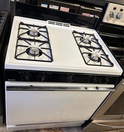White Gas Range Stove slide in