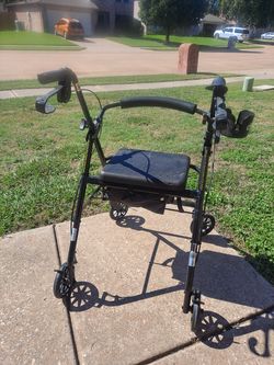 Drive Rollator Rolling Walker with Brakes, Seat and Seat Storage