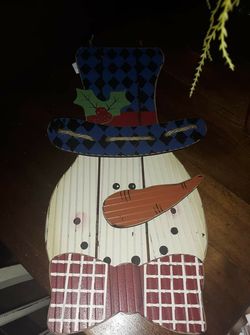 Very cute large hanging country snowman