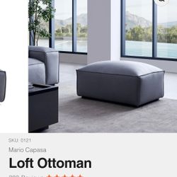 Dark Grey Ottoman With Storage