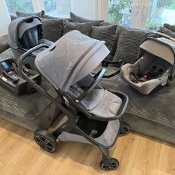 Nuna Demi Grow Stroller, Bassinet And Nuna Pipa Car Seat 