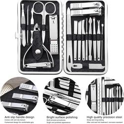 Nail Clippers Set Fingernail and Toenail Clipper Cutters,Manicure Pedicure Kit 18 Pieces Stainless Steel Professional Grooming Kits