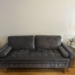 Grey Velvet Couch