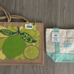 Trader Joe’s Burlap Citrus, Mini Canvas Mint Green Bags- $30 (Gilbert)