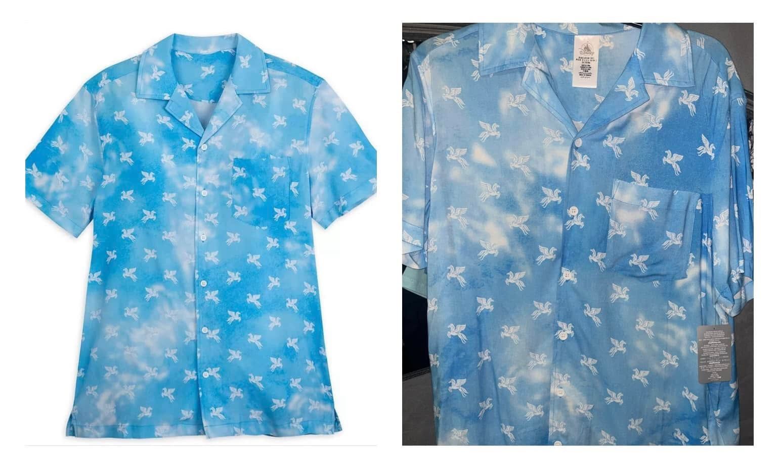 DISNEY Hercules Pegasus Button Down Woven Adult Shirt (Small) NWT