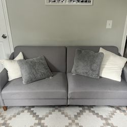 Grey Couch & Pillows