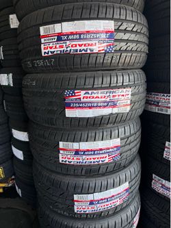 🚨🚘235/45r18 marca AMERICAN tire nuevas con 50,000 millas de garantía las 4