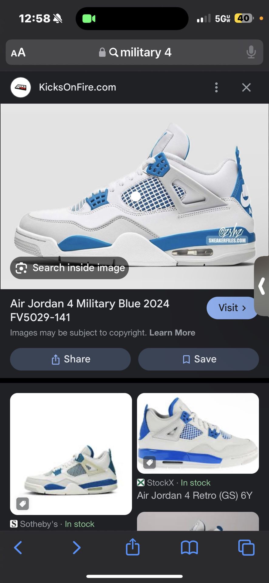 Air Jordan 4 Military Blue 